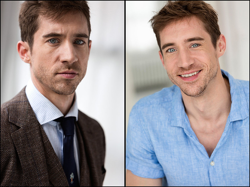 actor headshot NYC showing two contrasting styles — professional and creative